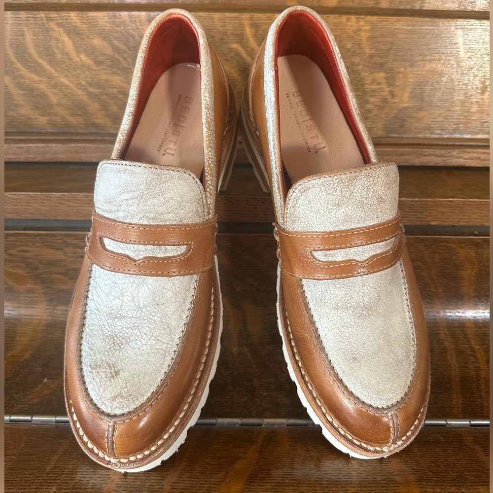 BED|STU  Brown and Cream Slip-On Loafers - Picture 3 of 3